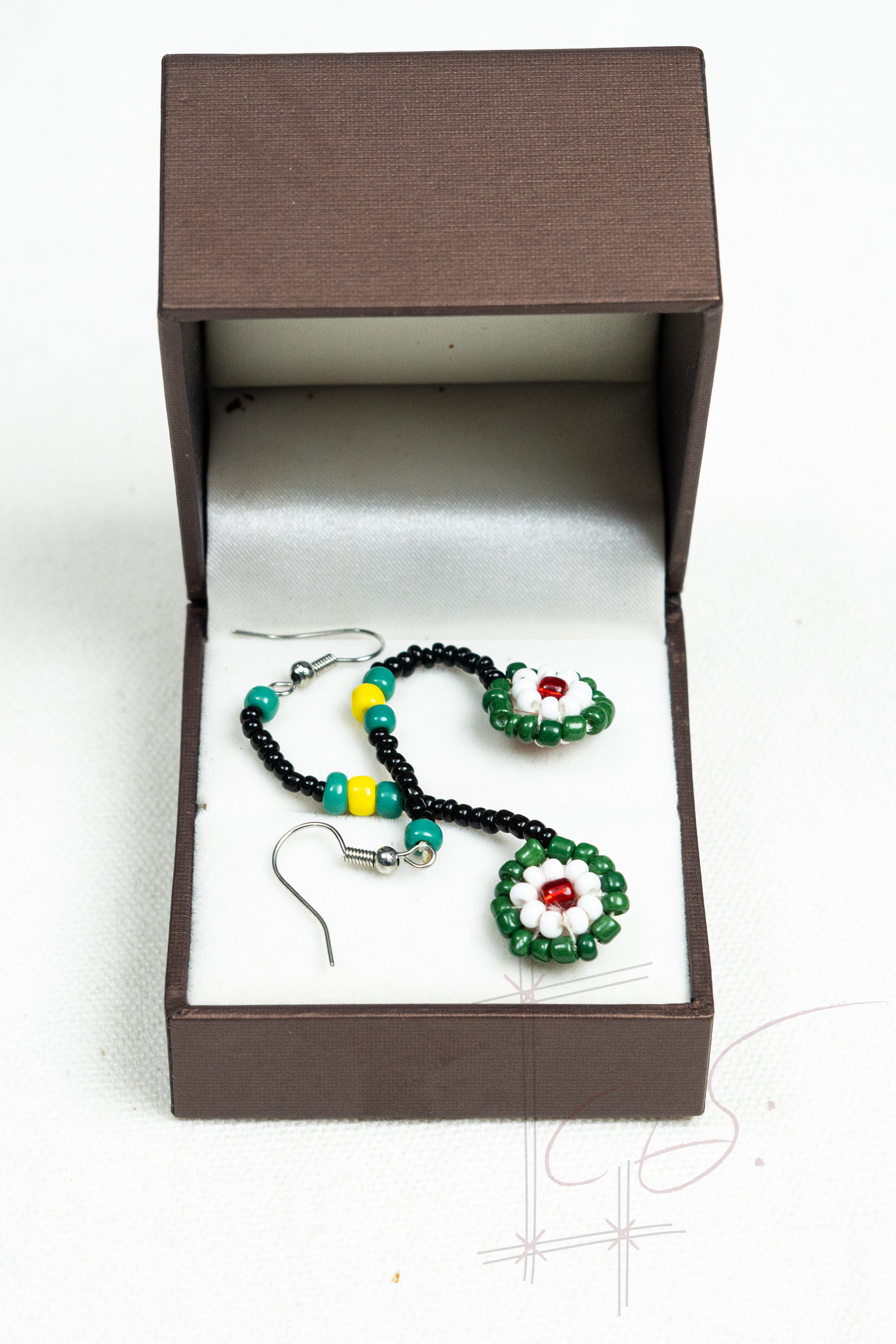 Fairy Flower Black & Green Fashion